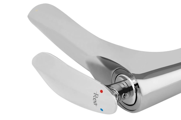 Baterie Lavoar REA ORBIT CHROM HIGH, Montaj Pe Blat, Capat Fix, Monocomanda, Inaltime 29 Cm, Crom - Img 2