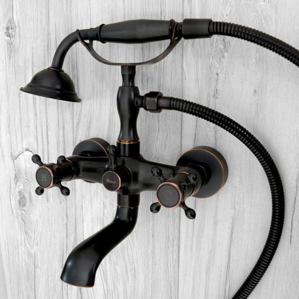 Baterie pentru Cada REA ERA Retro OLD Black, Montaj pe blat finisaj Negru Mat - Img 5