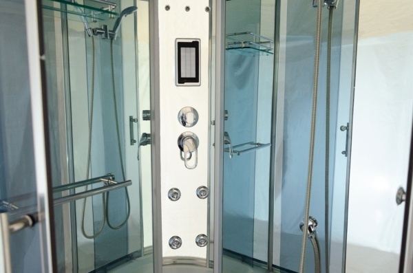 Cabina de dus cu Hidromasaj culoare alb dimensiune 100X100X220CM - Img 5
