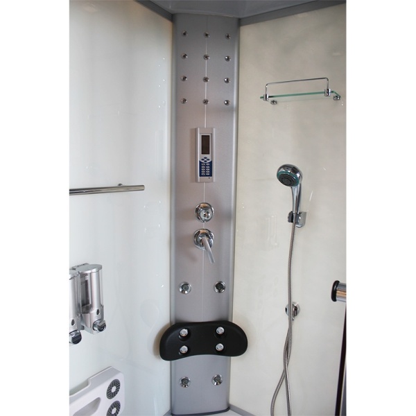 Cabina de dus cu hidromasaj, Dimensiune 120x80,Stanga , cu Peretii din Spate Albe - Img 5