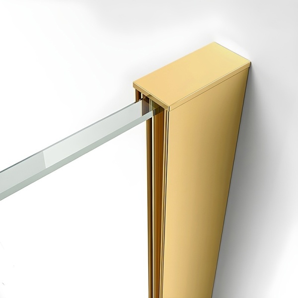 Cabina de dus dreptunghiulara din sticla securizata de 8 mm si rame aurii KZ22A 100 x 80 cm - Img 6
