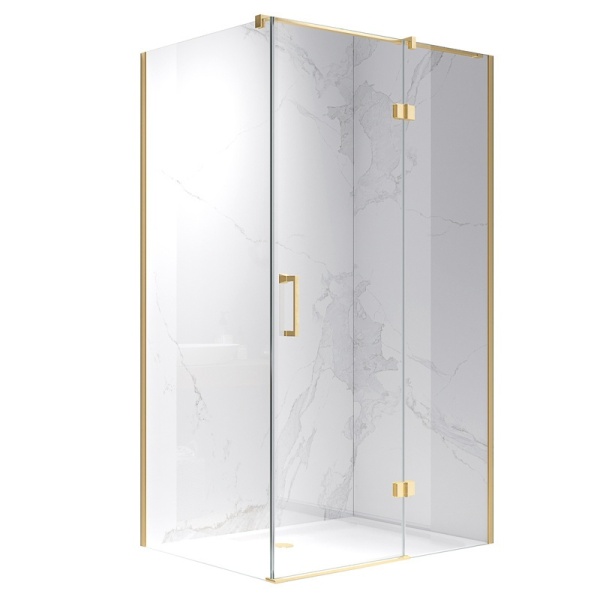 Cabina de dus Dreptunghiulara KZ03C, Dimensiune 120x90cm, Culoare Auriu Periat - Img 2