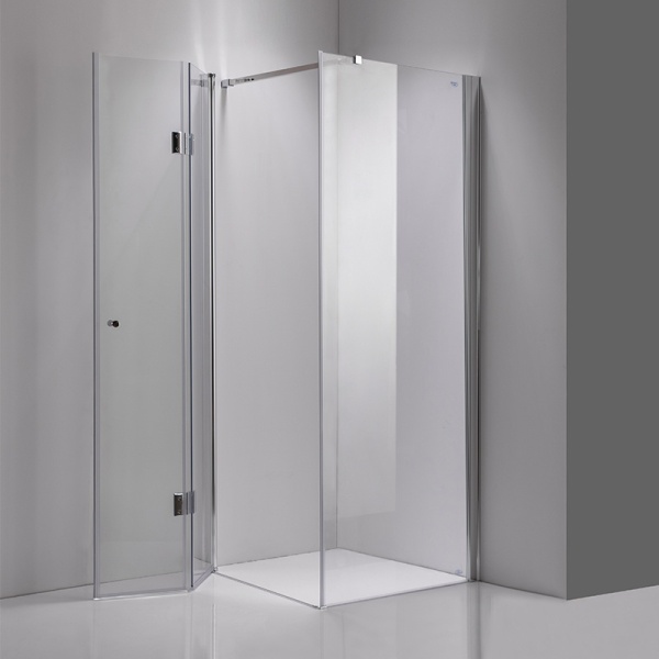 Cabina de dus KZ1180B Patrata ,Design Modern 90x90cm, Culoare Crom - Img 4