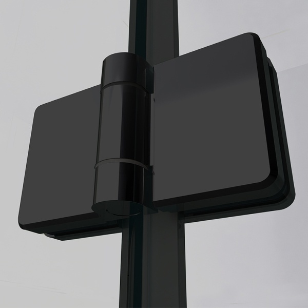 Cabina De Dus KZ12B Dreptunghiulara, Dimensiune 100x80cm, Culoare Negru - Img 4