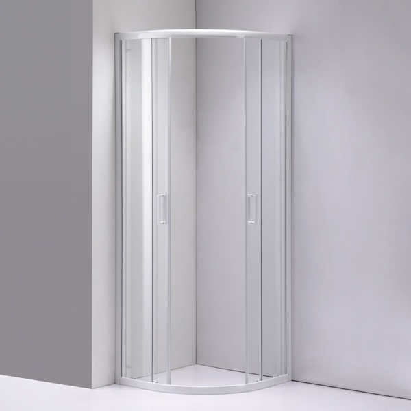 Cabina de dus KZ94B Semirotunda 90x90cm, Design Modern, Culoare Alb - Img 4