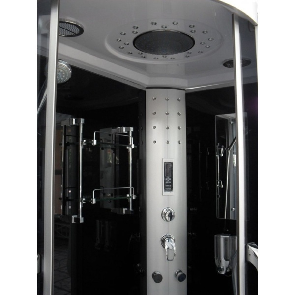 Cabina de dus MO-09912 cu Hidromasaj si sauna 120x85cm, Design Modern, Stanga, Culoare Crom/Alb - Img 7