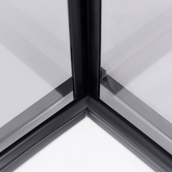Cabina de dus Patrata Super Slim Nova , Design Modern 90x90cm , Culoare Negru - Img 6