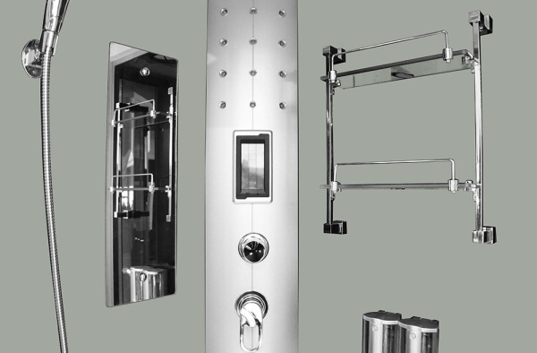 Cabina dus MO-09909A cu hidromasaj, culoare alb, dimensiune 90x90x220cm - Img 7