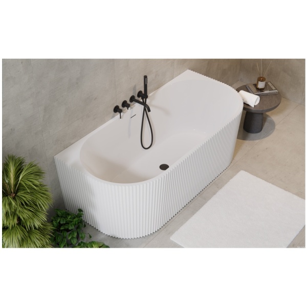 Cad?? de baie Freestanding MARINA canelat?? 150 cm - Img 6