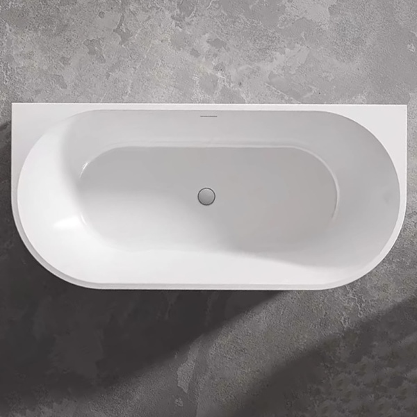 Cada de baie 170x80x58cm, Textura Eleganta si Linii Fine , Montaj pe Perete , Culoare Negru/Alb - Img 2