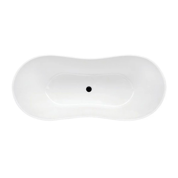 Cada de baie free-standing Besco Viya 170x72cm Culoare Alb Lucios - Img 2