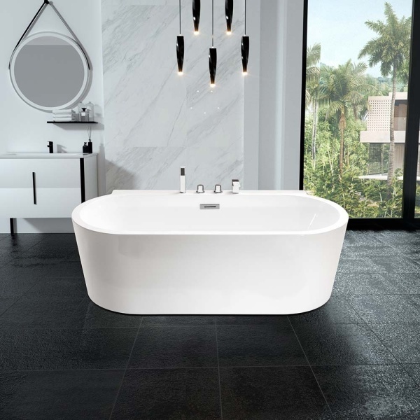 Cada de baie freestanding cu baterie cromata inclusa, dimensiuni 170X80X59CM - Img 2