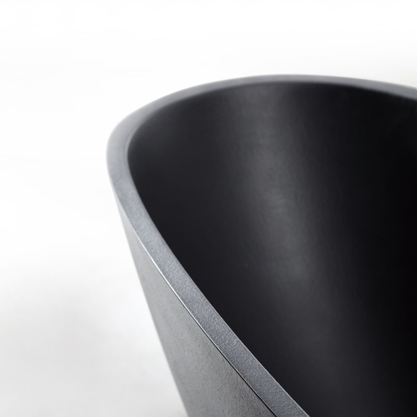 Cada de baie freestanding, Cu Design Modern , Strat Abraziv 170x75cm, Culoare Negru - Img 3