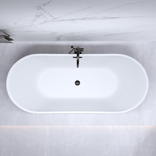 Cada de baie Rica 513B 160x75cm , Culoare Negru , Deversor Negru - Img 5