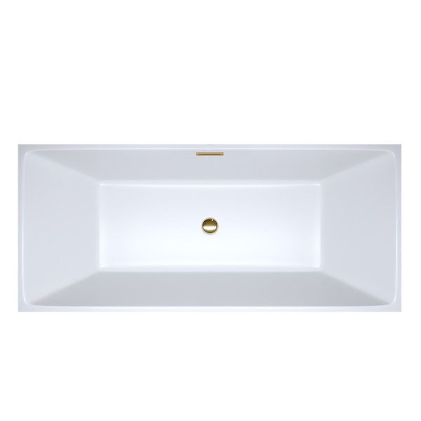 Cada de baie Santa 507A 150x75cm , Culoare Alb , Deversor Auriu - Img 4