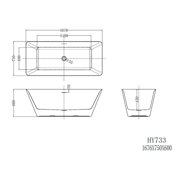 Cada freestanding, Florida, Peru Slim, dreptunghiulara, cu instala??ie complet??, culoare alb, dimensiune 167.6x75cm - Img 2