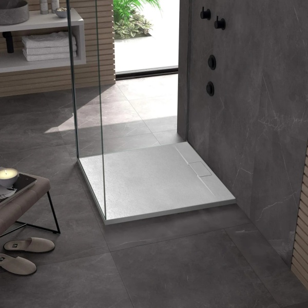 Cadita de dus Bazalt White 90x90 - Img 4