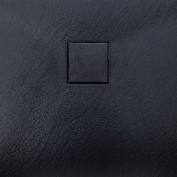 Cadita de dus dreptunghiulara slim imitatie piatra Riko 120 x 70 cm neagra - Img 8