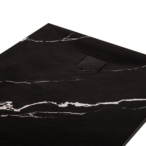 Cadita de dus Riko SLIM, Dimensiune 100x80cm, Marmura Neagra - Img 4