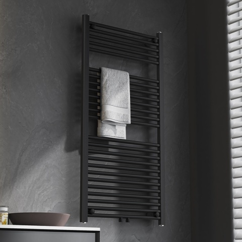 Calorifer vertical CORSO-BL-1 pentru baie 120x60, negru - Img 5