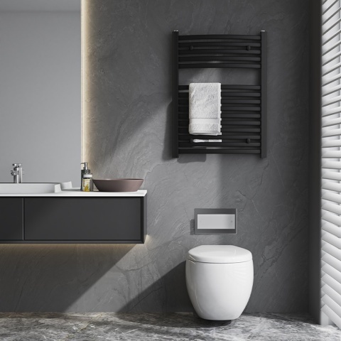 Calorifer vertical GAMA-BL-1 pentru baie 120x50, negru - Img 10