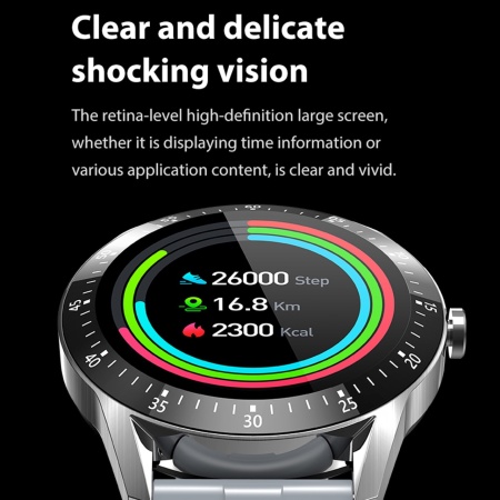 Ceas Smartwatch SeveShop, Bratara Fitness, Rezistent la Apa IP67, Notificari Apeluri/SMS/Social Media, Monitorizare Activitati Fizice, Somn, Ritm Cardiac, Pedometru, Player Muzica, Conectivitate Bluetooth 5.0, Autonomie 7 Zile, Grey - Img 2