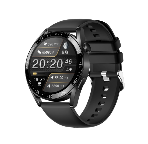 Ceas Smartwatch SeveShop, Notificari Apeluri/SMS/Social Media, Monitorizare Activitati Fizice, Somn, Ritm Cardiac, Pedometru, Player Muzica, Design Elegant si Casual, Compatibil iOS/Android, Display Rotund 1.36 inch, Bluetooth 5.1, Negru Inchis - Img 2