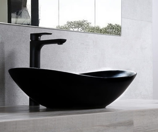 Chiuveta de blat PRO ZUZAN Black, Dimensiuni La Alegere, Ceramica sanitara, Negru Mat/Lucios - Img 4