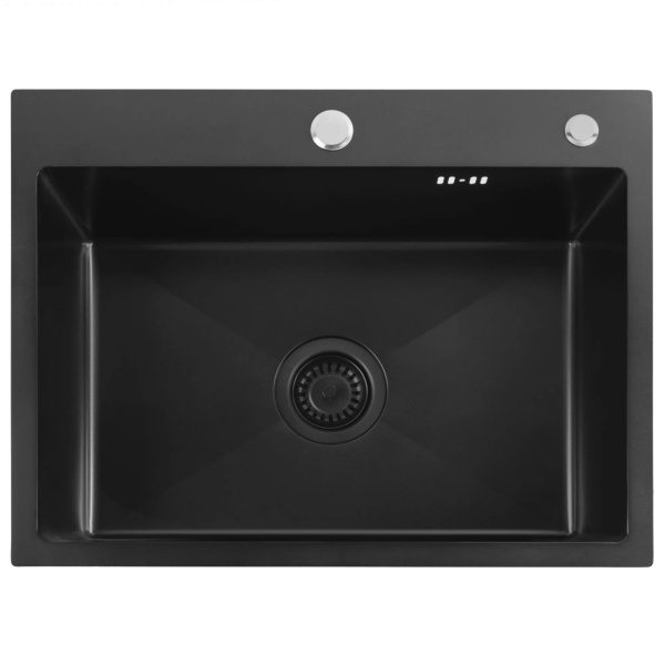 Chiuveta de bucatarie LIAM, Model Modern 580x450mm, Culoare Black - Img 8