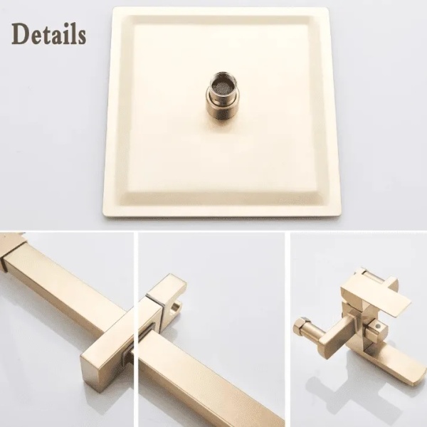 Coloana de dus cu 3 functii, Finisaj Gold Mat - Img 4