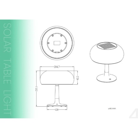 Lampa Solara LED Portabila si Reincarcabila de Interior Exterior, Mushroom Neosimply, 500 lumeni, 4 Moduri de utilizare, panou solar, Green - Img 3