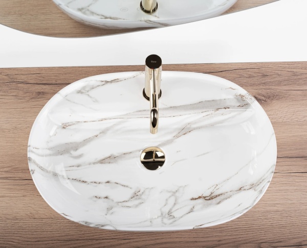 Lavoar De Blat Rea Aura 61cm,Design Modern, Imitatie de piatra,Shiny Aiax - Img 3