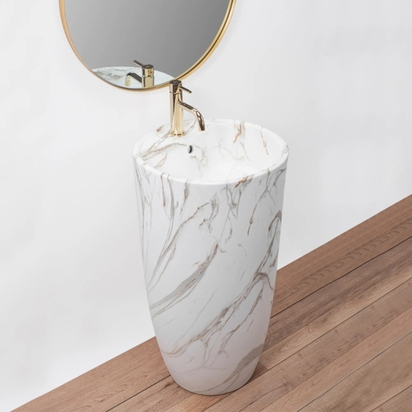 Lavoar de sine statator ceramic REA ANYA LAVA MAT - Img 10