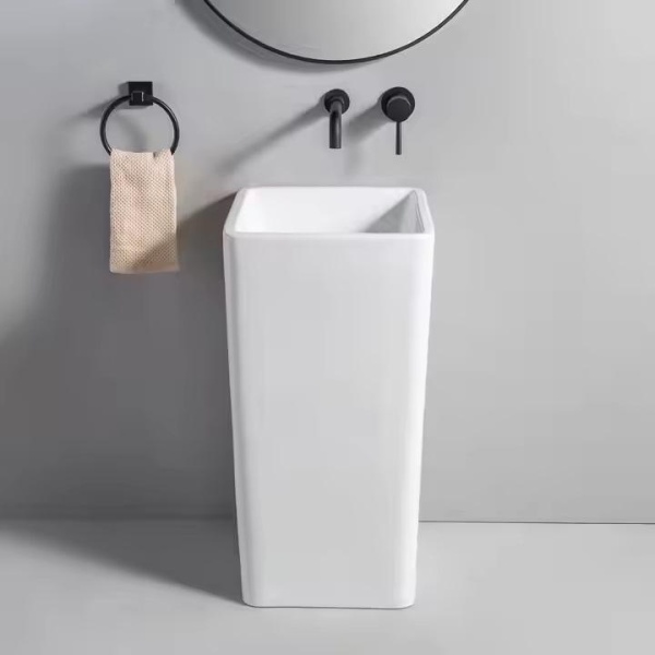 Lavoar FONTANA Montaj freestanding culoare alb - Img 4