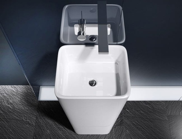 Lavoar Independent Monolit PRO MODENA, Dimensiuni 40.5x35.5 X 81.5 Cm, Forma Rectangulara, Alb - Img 4