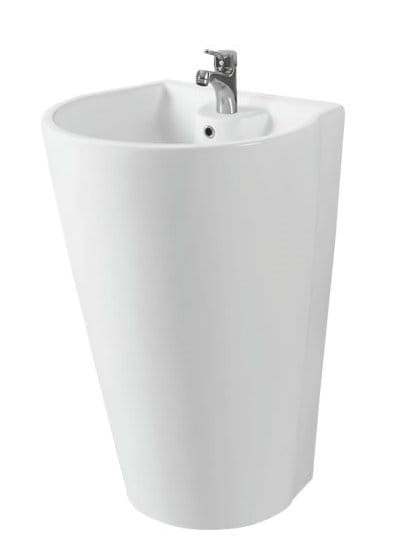 Lavoar Independent PRO MELANIA, Dimensiuni 53 X 48 X 82 Cm, Forma Ovala, Material Ceramica Sanitara, Alb - Img 4