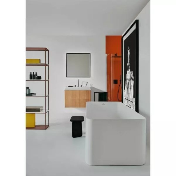 Lavoar pe mobilier Ideal Standard Atelier Calla alb lucios 87 cm cu 3 orificii baterie - Img 7
