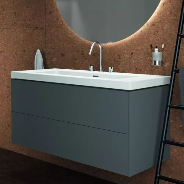 Lavoar pe mobilier Ideal Standard Atelier Extra alb lucios cu 3 orificii baterie 81 cm - Img 6