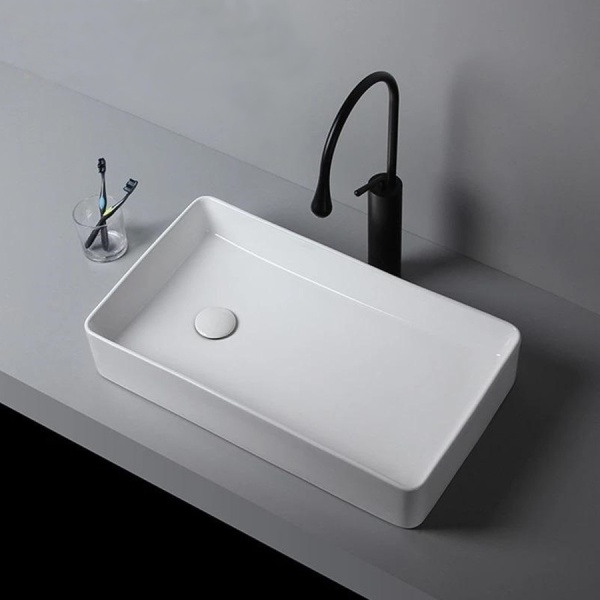 Lavoar pentru blat PRO CUBIC ceramic,blavat - Img 2