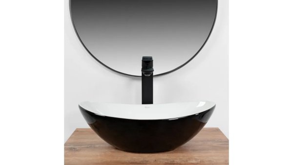 Lavoar pentru blat REA ROYAL MINI black/white - Img 2
