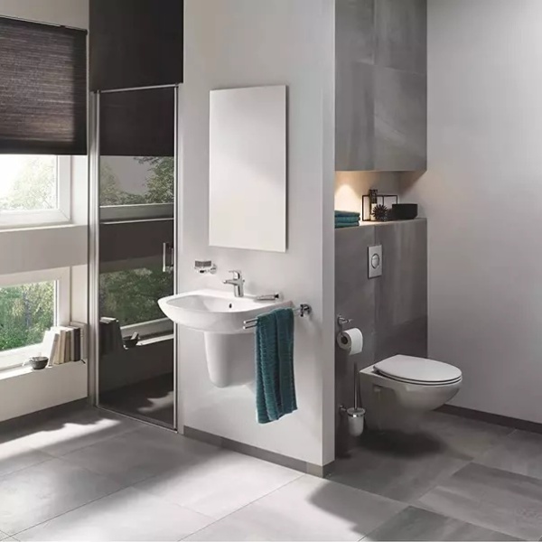 Lavoar suspendat Grohe Bau Ceramic 60 cm alb lucios - Img 2
