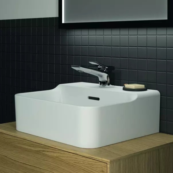 Lavoar suspendat Ideal Standard Atelier Conca alb lucios cu orificiu baterie si preaplin 40 cm - Img 7