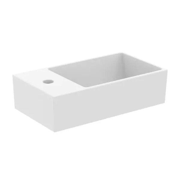 Lavoar suspendat Ideal Standard Atelier Extra alb mat 45 cm cu orificiu baterie si preaplin stanga - Img 9