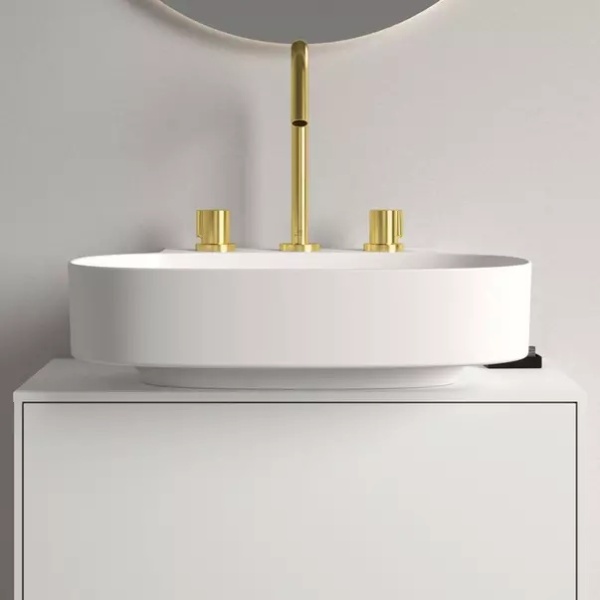Lavoar suspendat Ideal Standard Atelier Linda-X 50 cm alb lucios cu 3 orificii baterie - Img 8