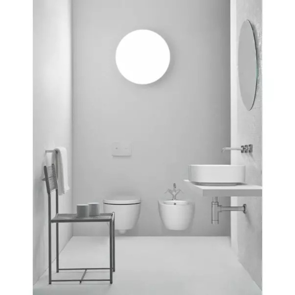 Lavoar suspendat Ideal Standard Atelier Linda-X 50 cm alb mat cu orificiu baterie si preaplin - Img 6