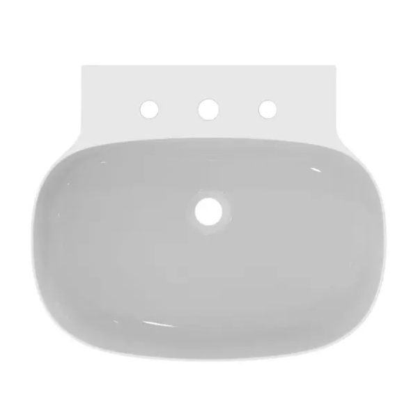 Lavoar suspendat Ideal Standard Atelier Linda-X 60 cm alb lucios cu 3 orificii baterie - Img 6