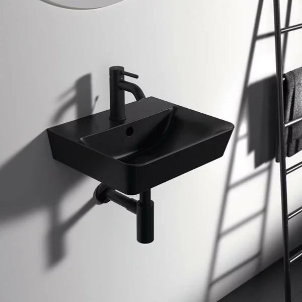 Lavoar suspendat Ideal Standard Connect Air Cube 40x35 cm negru mat - Img 2