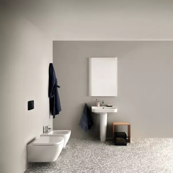 Lavoar suspendat Ideal Standard i.life B alb lucios 50 cm cu orificiu baterie si preaplin - Img 10