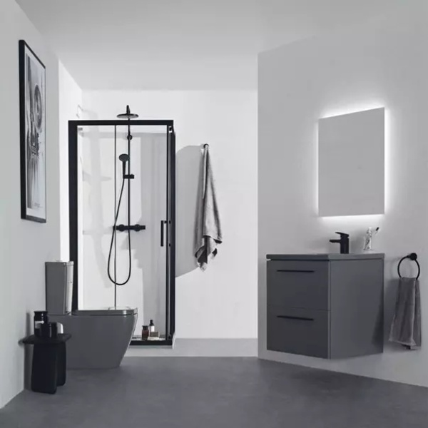 Lavoar suspendat Ideal Standard i.life B gri lucios 61 cm cu orificiu baterie si preaplin - Img 10