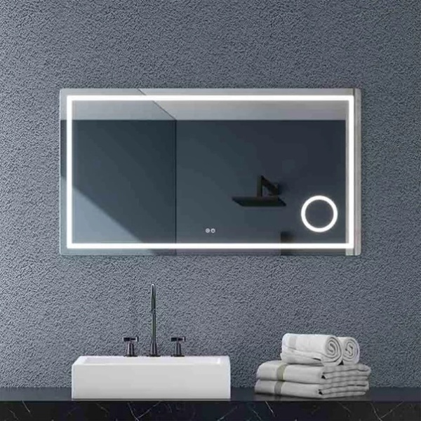 Oglinda cu iluminare LED si dezaburire Fluminia Cleopatra 120 cm plus lupa cosmetica - Img 4